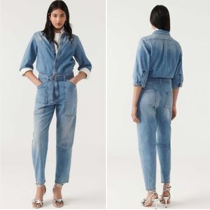 Ba&sh Combinaison Frida Denim Jumpsuit in Blue, NWT, Size L